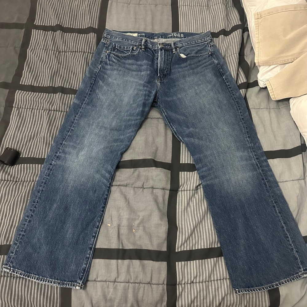 Gap 1969 Mens Loose Fit Denim Jeans 34x30